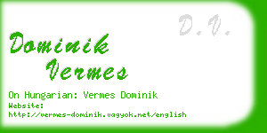 dominik vermes business card